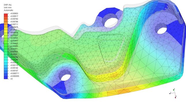 Mechanic simulation engineering - Stress and breakpoint analysis of Mechanical part under force and moment conditions