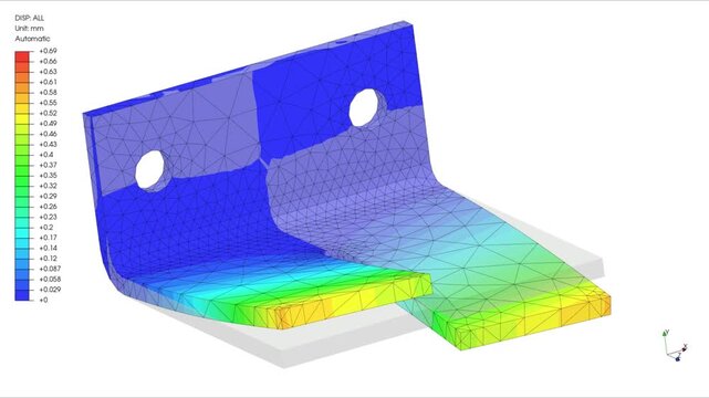 Mechanic simulation engineering - Stress and breakpoint analysis of Mechanical part under force and moment conditions