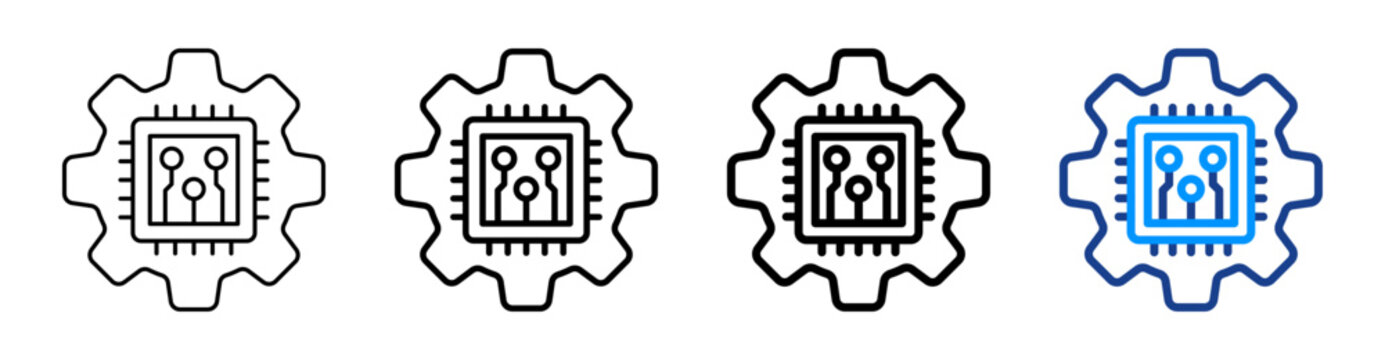 Technology Multiple Outline Collection Set