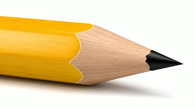 Close-up of a wooden pencil with pink eraser and sharpened tip