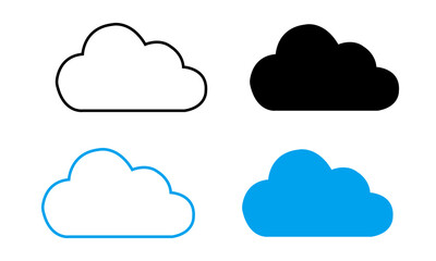Obraz premium Set of cloud icons