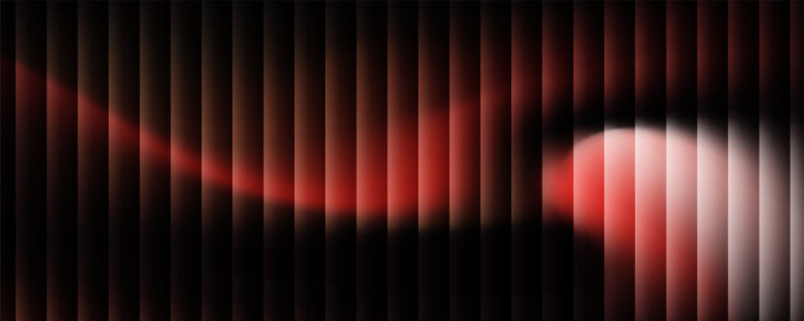 PrintAbstract background of shiny red liquid gradient with striped effect. Wavy striped glass refraction.
