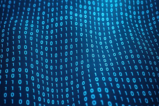 Binary code digital data background.