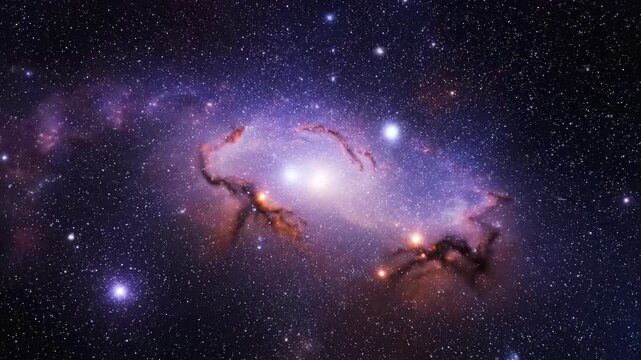 Cosmic nebulae and sparkling stardust creating an infinite swirling galaxy of vibrant colors, evoking an ethereal mystical journey outer space, magic, astral