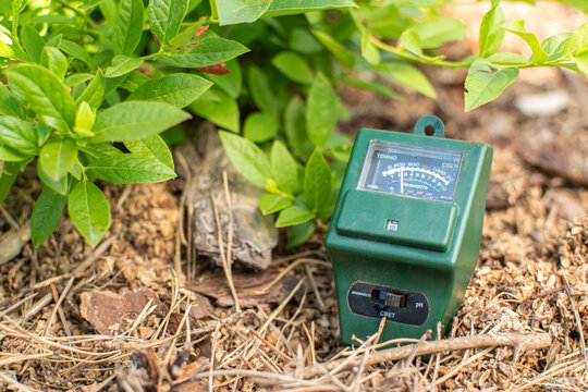Soil moisture and pH meter tool stuck in ground
