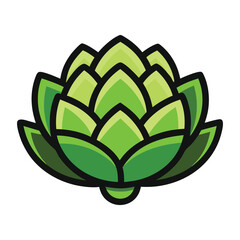 Obraz premium Detailed botanical artichoke plant illustration with natural leaves and fresh organic farm vegetable concept