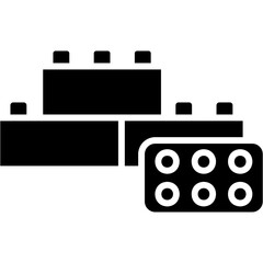 Naklejka premium Building Block Icon