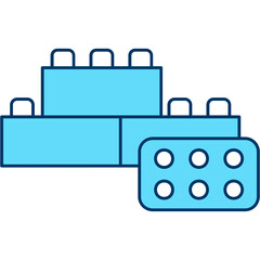 Naklejka premium Building Block Icon