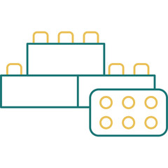 Naklejka premium Building Block Icon