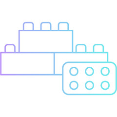 Naklejka premium Building Block Icon