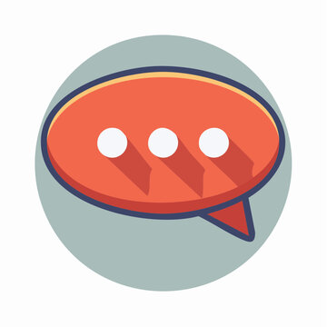 Speech bubble icon with ellipsis