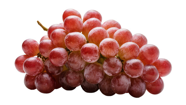 Red globe grapes cluster with stem