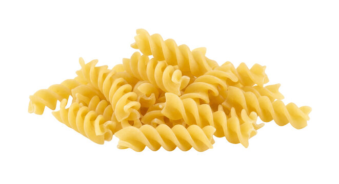 Fresh uncooked fusilli pasta for culinary creations and recipes