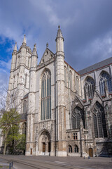 Obraz premium The Church of St. Nicholas is one of the oldest and most prominent monuments in the city of Ghent, Belgium.