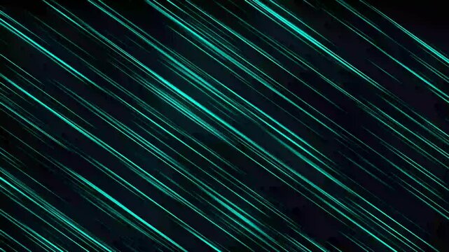 Cyan neon motion anime lines creating futuristic speed tunnel effects, on black background ideal for sci fi themes, anime edits and technology presentations.