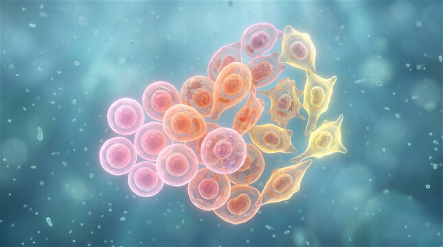 3D Stem Cell Differentiation Process Cluster