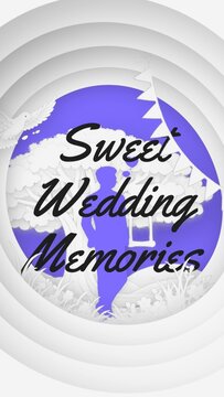 Paper Cut Wedding Invitation - Vertical
