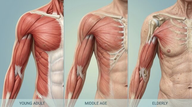 Human Anatomy: Muscular System Changes Across Different Age Groups