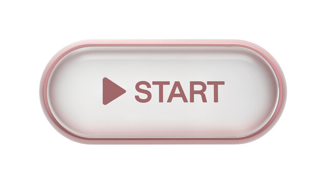 Play button with START text and pink border