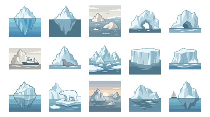 Iceberg floating in the ocean water. © Ahmad