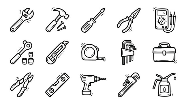 Collection of various hand tools.