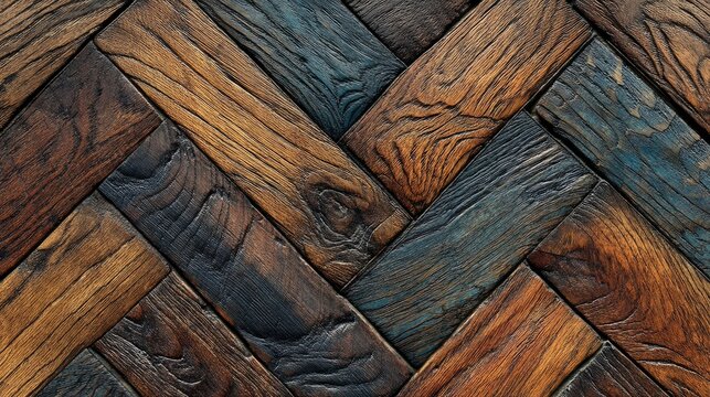 Chevron wood floor texture, zigzag parquet pattern, french oak timber, elegant flooring background, seamless design 