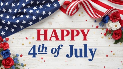 Obraz premium Happy 4th of July Independence Day of USA 