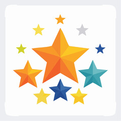 Fototapeta premium Collection of Colorful Stars