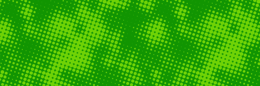Dots halftone green color pattern gradient texture with technology digital background. Dots pop art comics with nature graphic design.