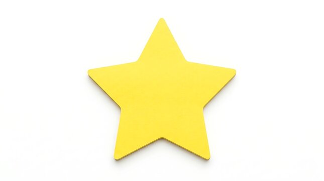 A single yellow star against a clean white background