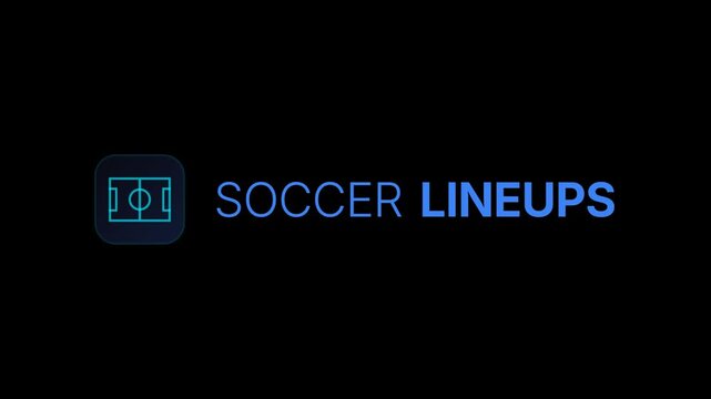 Soccer Lineups Neon Sports Broadcast Title Animation