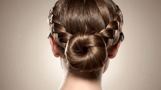 Elegant Woman with Braided Updo Hairstyle for Formal Events