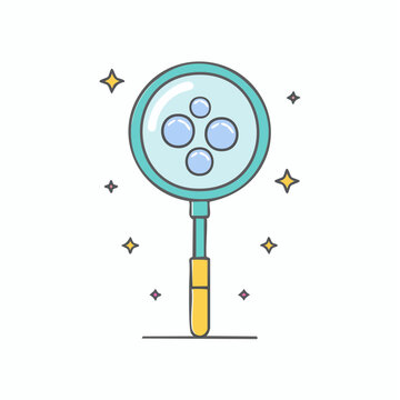 Bubble wand with bubbles and sparkles