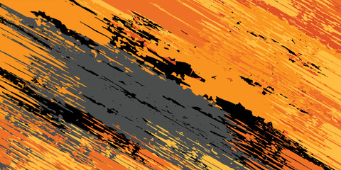 Sublimation jersey design vector brush modern grunge camouflage background paint splash splashes bold stripes brush orange stripes abstract. eps 10 © Samsul