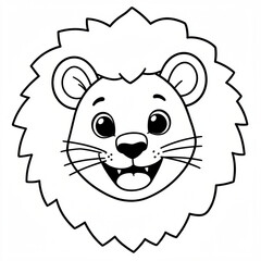 Fototapeta premium Happy Lion Face