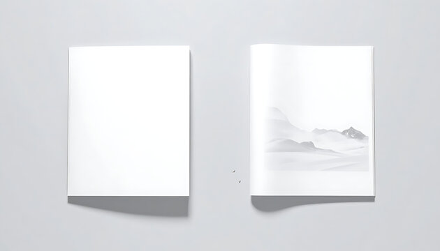Blank Sketchbooks On A Minimalist Studio Background With Subtle Texture