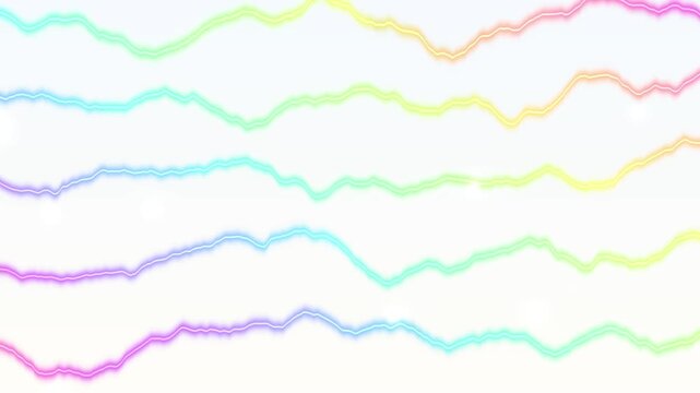Prism Ribbon Cascade Rainbow Silk Flow 4K Loop Colorful Smooth Abstract Background