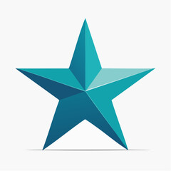 Fototapeta premium Blue 3D Star Icon