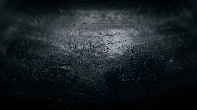Macro photo of traditional black pottery surface showing unique matte finish and hand-burnished texture, Oaxacan craft