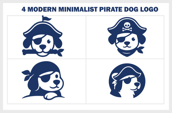 MOERN MINIMALIST PIRATE DOG LOGO