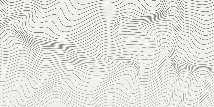 The stylized height of the topographic contour in lines and contours. The concept of a conditional geography scheme and the terrain path. Ultra wide size. Vector illustration.