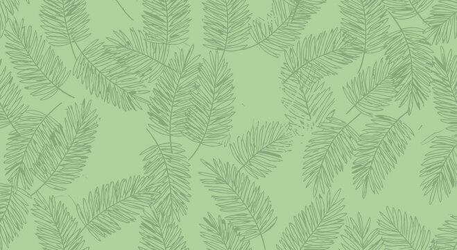 Green leafy pattern botanical design for backgrounds and decorative uses