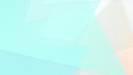 Obraz premium Abstract Mint Green Geometric Wallpaper with Soft Overlapping Translucent Triangles for Modern Digital Design