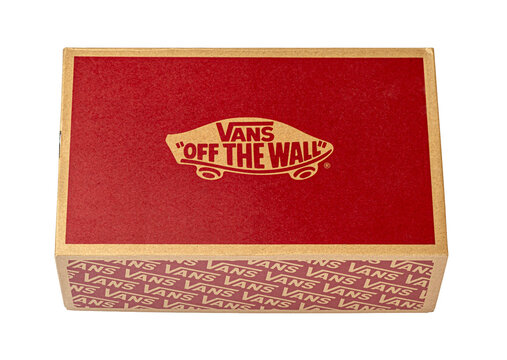 Vans off the wall shoe box on transparent background