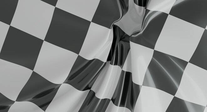 Dynamic abstract racing flag texture with motion and depth