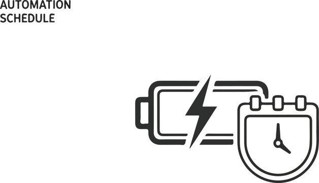 Automation schedule typography for business and technology design