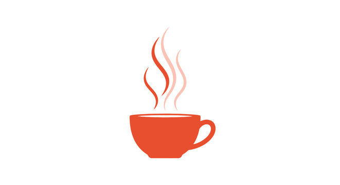 Steaming hot coffee cup icon.