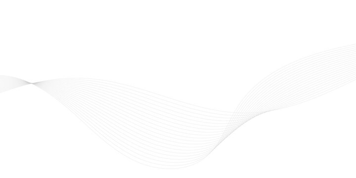 Undulate Grey Wave Swirl, frequency sound wave, twisted curve lines in transparent background