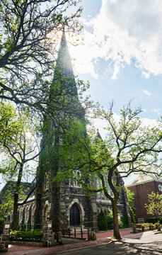 the Old Cambridge Baptist Church, built in 1869, Cambridge, Massachusetts, New England