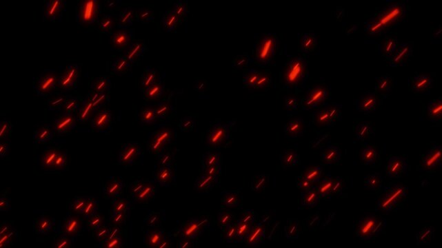flying embers and burning fire particles. cinematic smoke overlay. glowing sparks and bonfire flares. black background. 4k loopable effect.